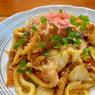 しょうゆベース♡和風焼きうどん